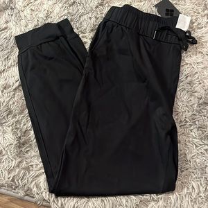 Ajisai Black Drawstring Black Jogger Pants